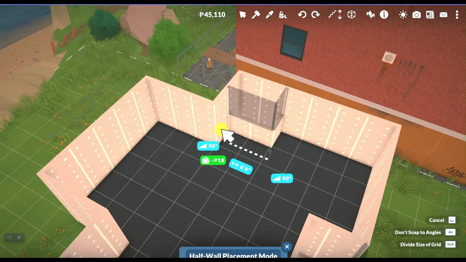 A wooden Paralives staircase flight previewed against the attic landing while the stairs catalogue stays open beside the unfinished walls.
