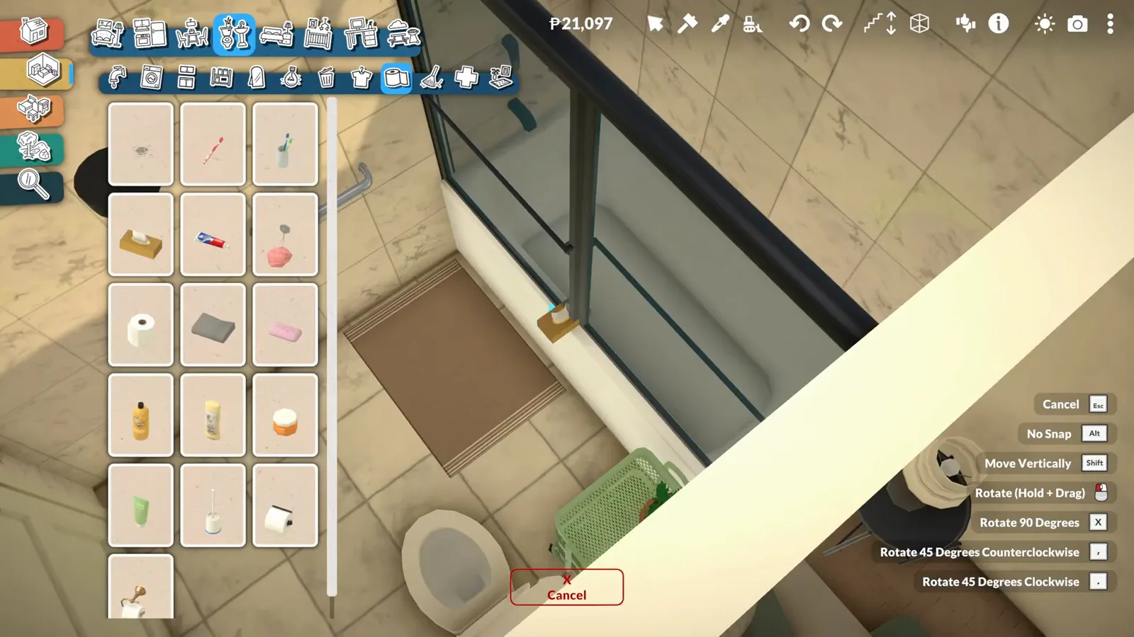 A tissue box mounted on the wall directly above a toilet in a Paralives bathroom