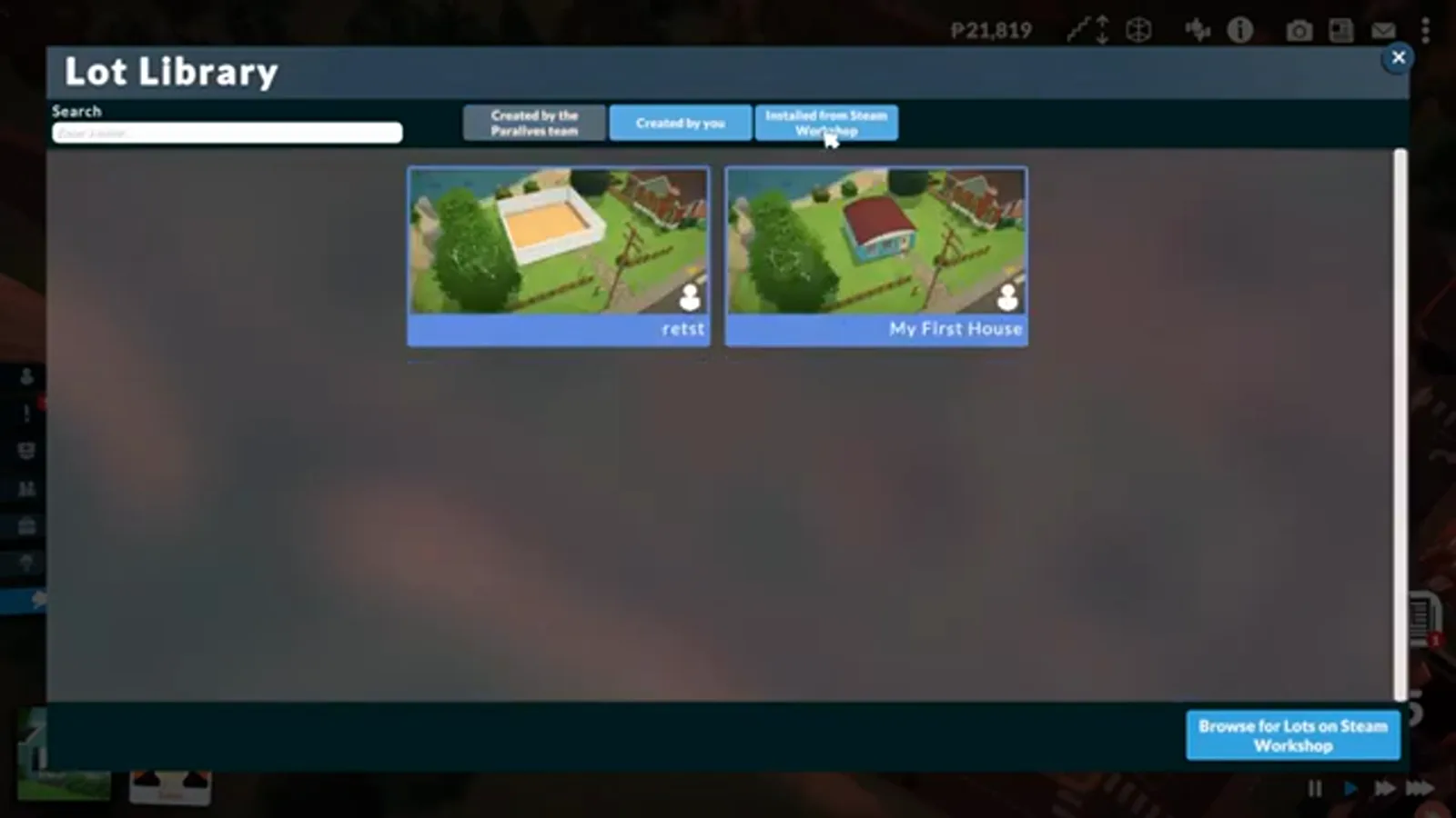 Buy this lot confirmation dialog with remaining balance in Paralives Buy this lot confirmation dialog with remaining balance in Paralives