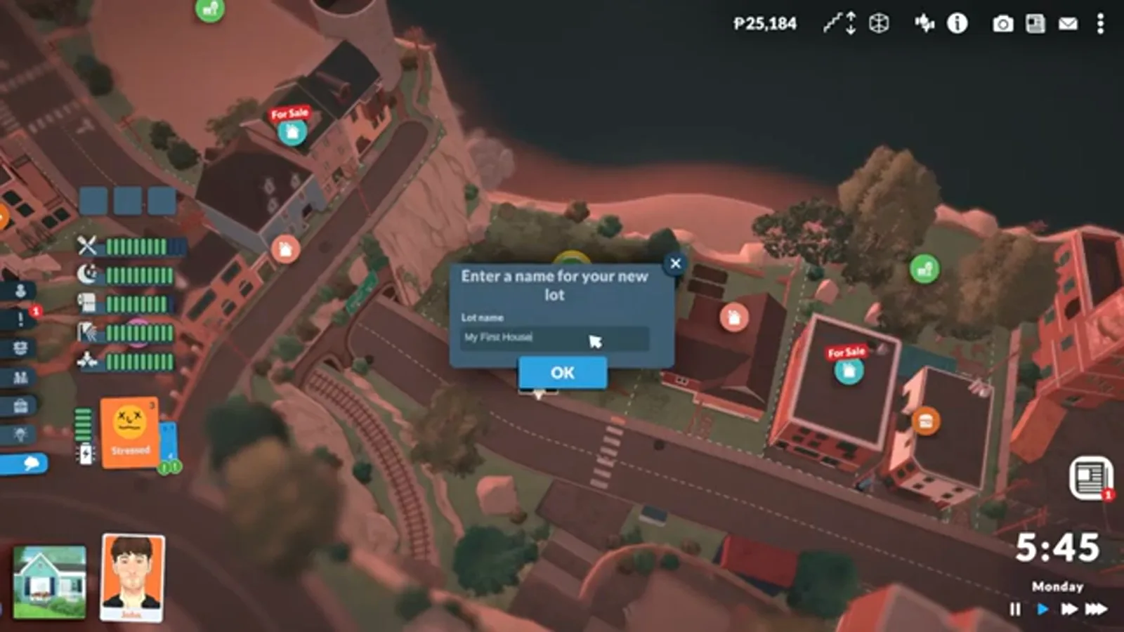 Placing a copied lot from the library onto a new spot on the Paralives town map Placing a copied lot from the library onto a new spot on the Paralives town map