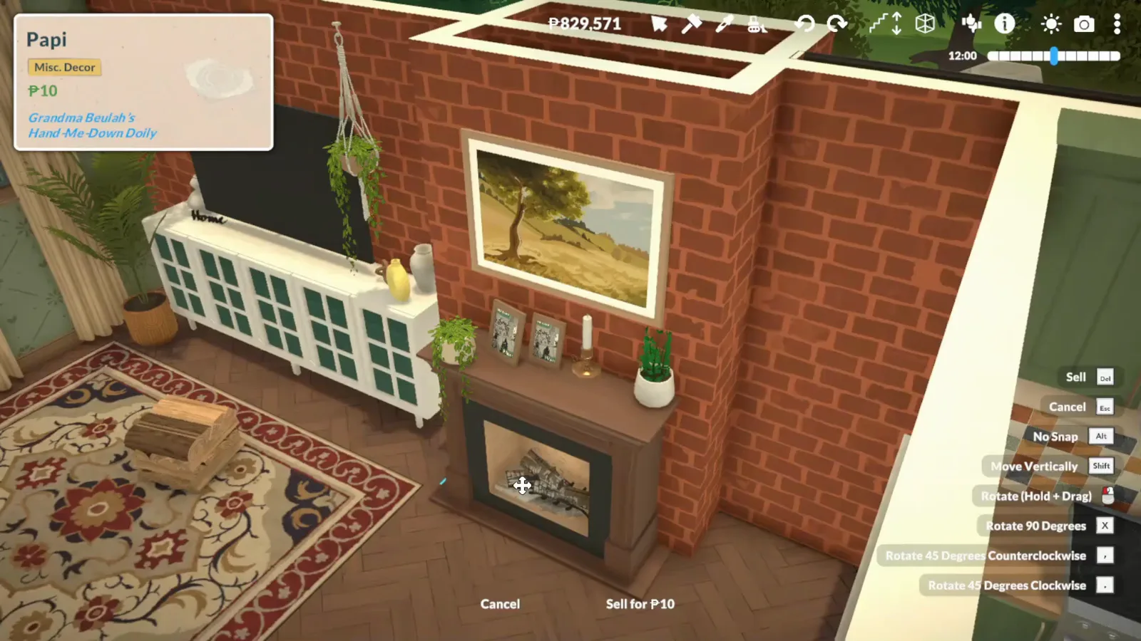 Decorating a brick Paralives fireplace mantel with framed art, plants and vases picked from the clutter catalogue Decorating a brick Paralives fireplace mantel with framed art, plants and vases picked from the clutter catalogue