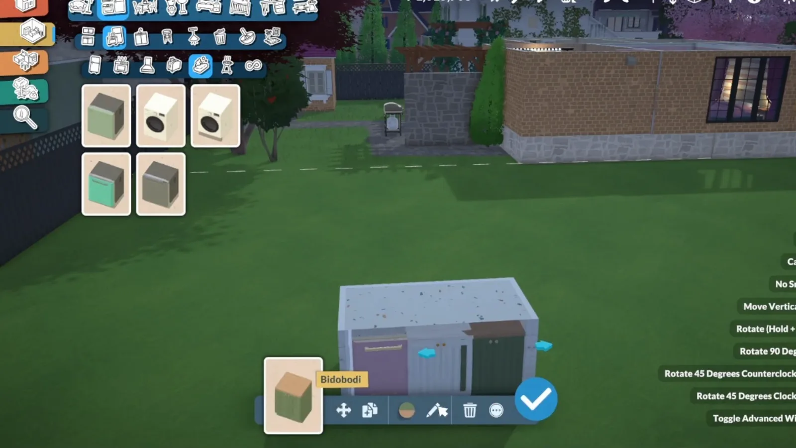 Confirming a Bidobodi cupboard placement to line the front of a Paralives kitchen island with three storage units Confirming a Bidobodi cupboard placement to line the front of a Paralives kitchen island with three storage units