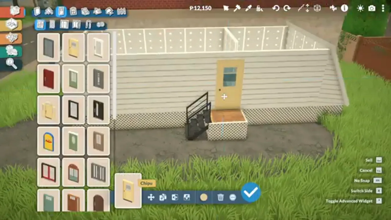 Small landing deck with stairs leading to the door of a Paralives trailer Small landing deck with stairs leading to the door of a Paralives trailer