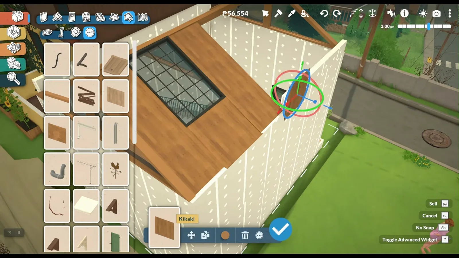 Angling a second window into the next roof bay in Paralives while the first finished skylight sits beside it Angling a second window into the next roof bay in Paralives while the first finished skylight sits beside it