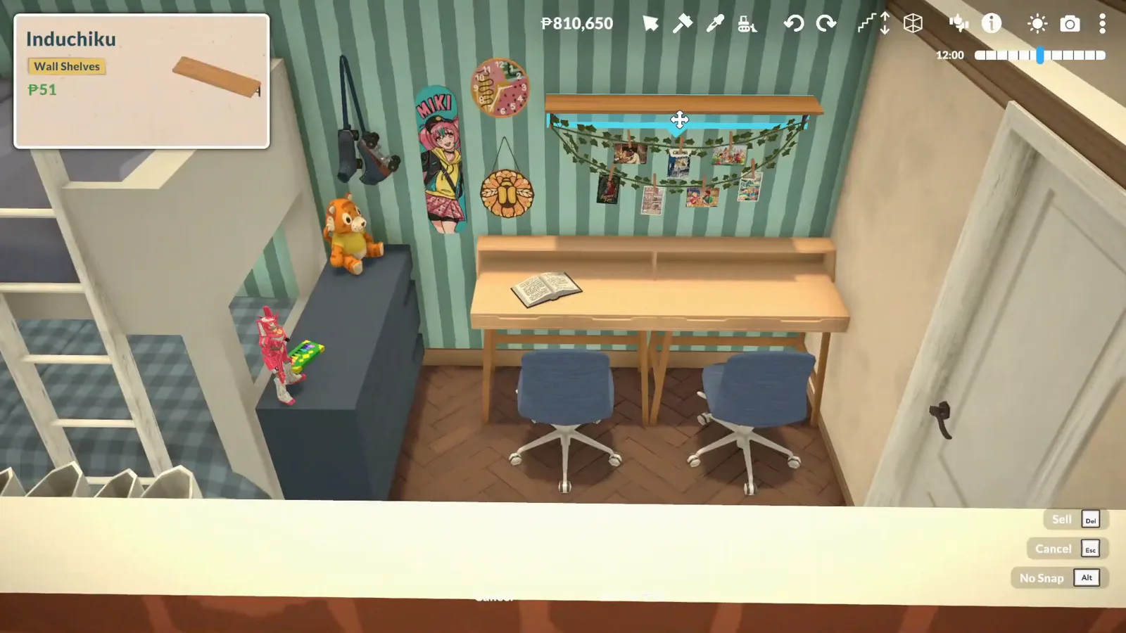 DIY bunk bed with a shared desk underneath in a finished Paralives kids room, built without mods DIY bunk bed with a shared desk underneath in a finished Paralives kids room, built without mods