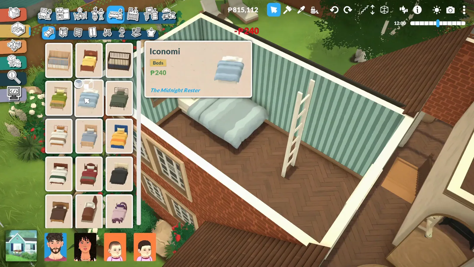 Paralives bed catalogue open with the Free Height Adjustor tag on a bed card and a ladder standing in an empty kids room Paralives bed catalogue open with the Free Height Adjustor tag on a bed card and a ladder standing in an empty kids room