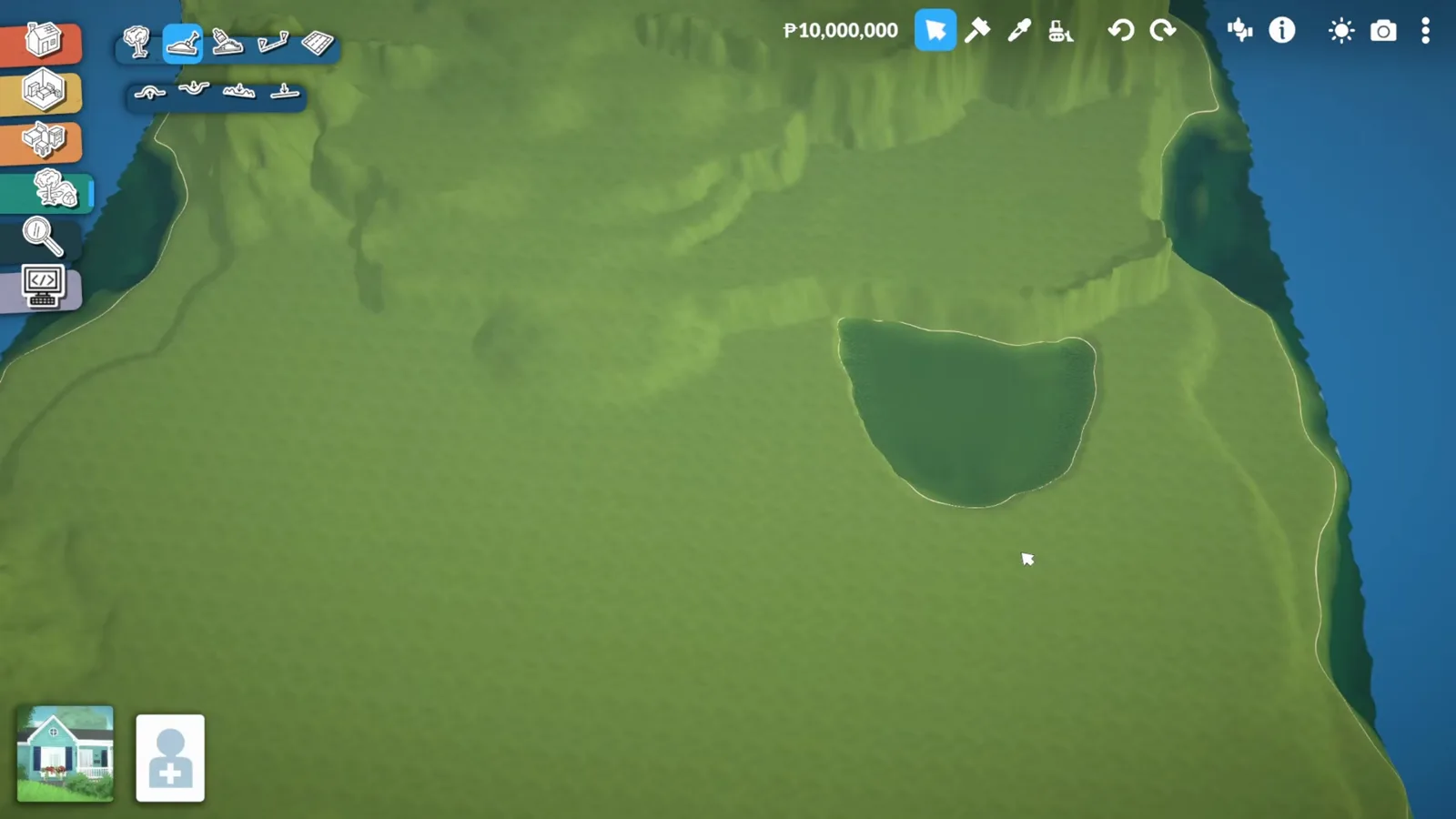 Jagged rocky ridge line on the mountain edge of a Paralives custom world island Jagged rocky ridge line on the mountain edge of a Paralives custom world island