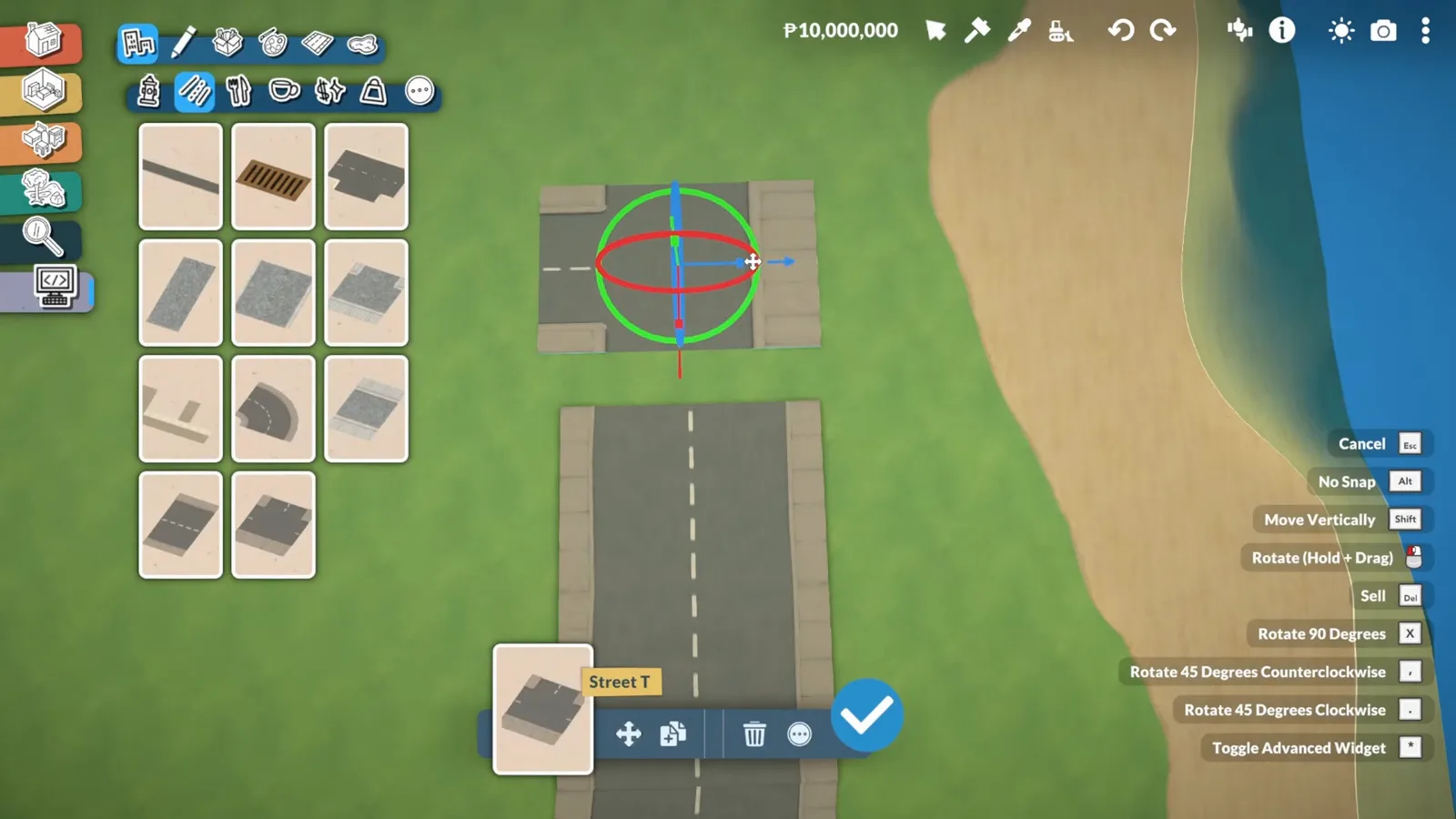 Street catalogue open over a planned road intersection in a Paralives custom world Street catalogue open over a planned road intersection in a Paralives custom world