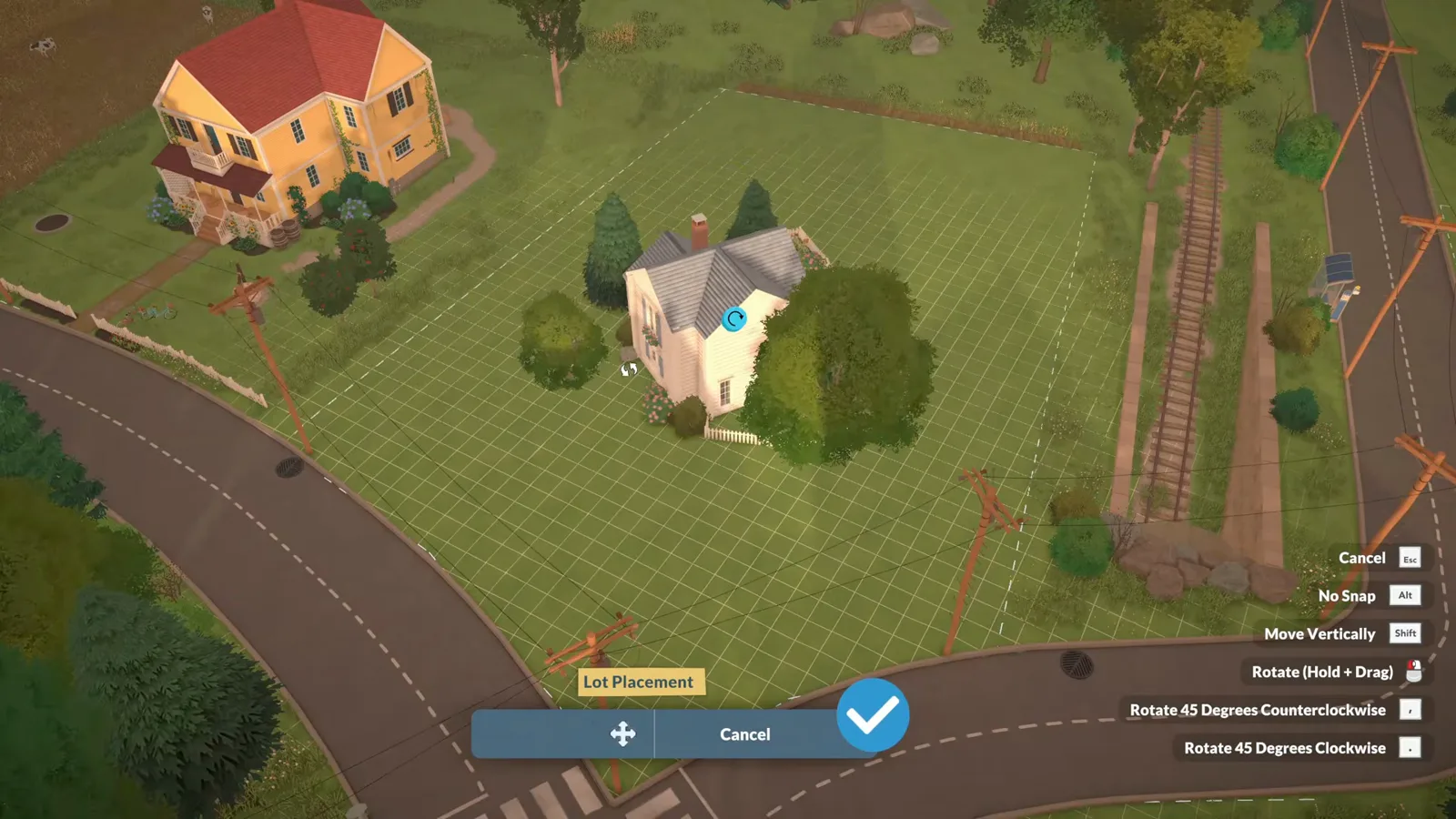 Paralives Lot Placement controls let players rotate 45 degrees, move the lot vertically with Shift or drop snapping with Alt before confirming Paralives Lot Placement controls let players rotate 45 degrees, move the lot vertically with Shift or drop snapping with Alt before confirming