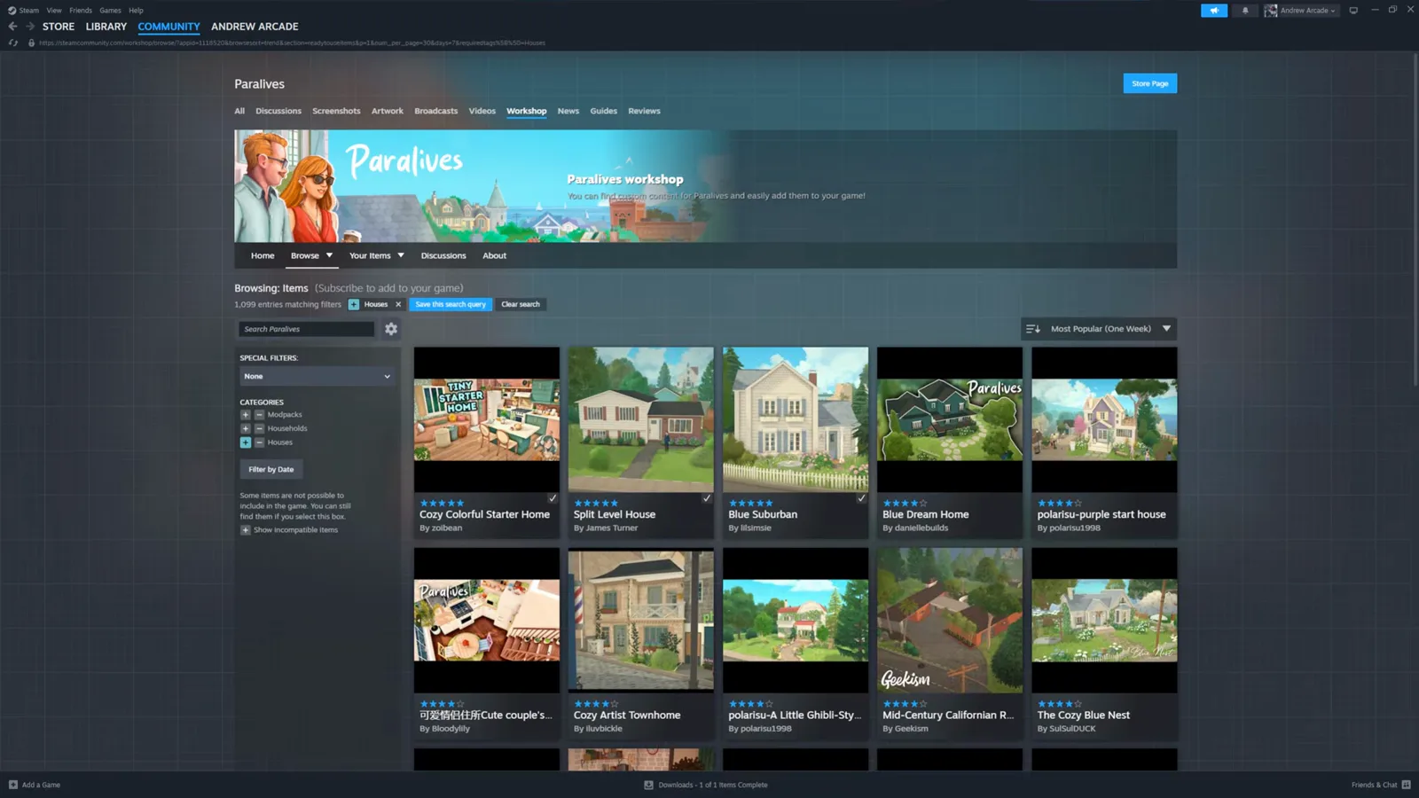 Steam Workshop visitors browsing the Houses section filled with custom Paralives lots ready to subscribe to Steam Workshop visitors browsing the Houses section filled with custom Paralives lots ready to subscribe to