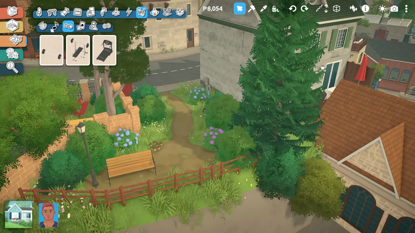 Paralives build catalogue open on a park lot with the Music category instruments visible Paralives build catalogue open on a park lot with the Music category instruments visible
