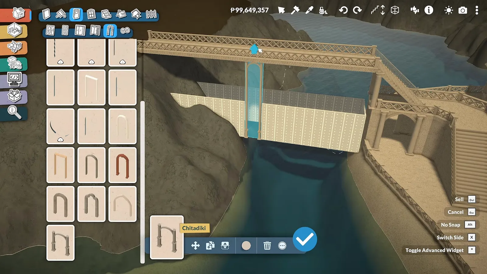 Round tower with a columned gallery and a column catalogue open in Paralives build mode Round tower with a columned gallery and a column catalogue open in Paralives build mode