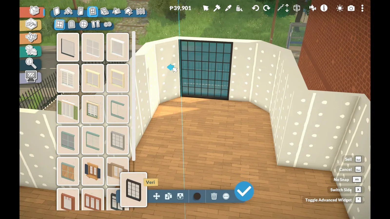 Paralives window catalogue placing a grid-paned window into the white wall of a conservatory with a warm wooden floor Paralives window catalogue placing a grid-paned window into the white wall of a conservatory with a warm wooden floor