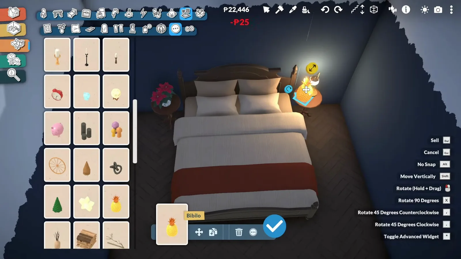 A navy-blue attic bedroom under the spire of a Paralives gothic church conversion with a warm bedside lamp glowing at night A navy-blue attic bedroom under the spire of a Paralives gothic church conversion with a warm bedside lamp glowing at night