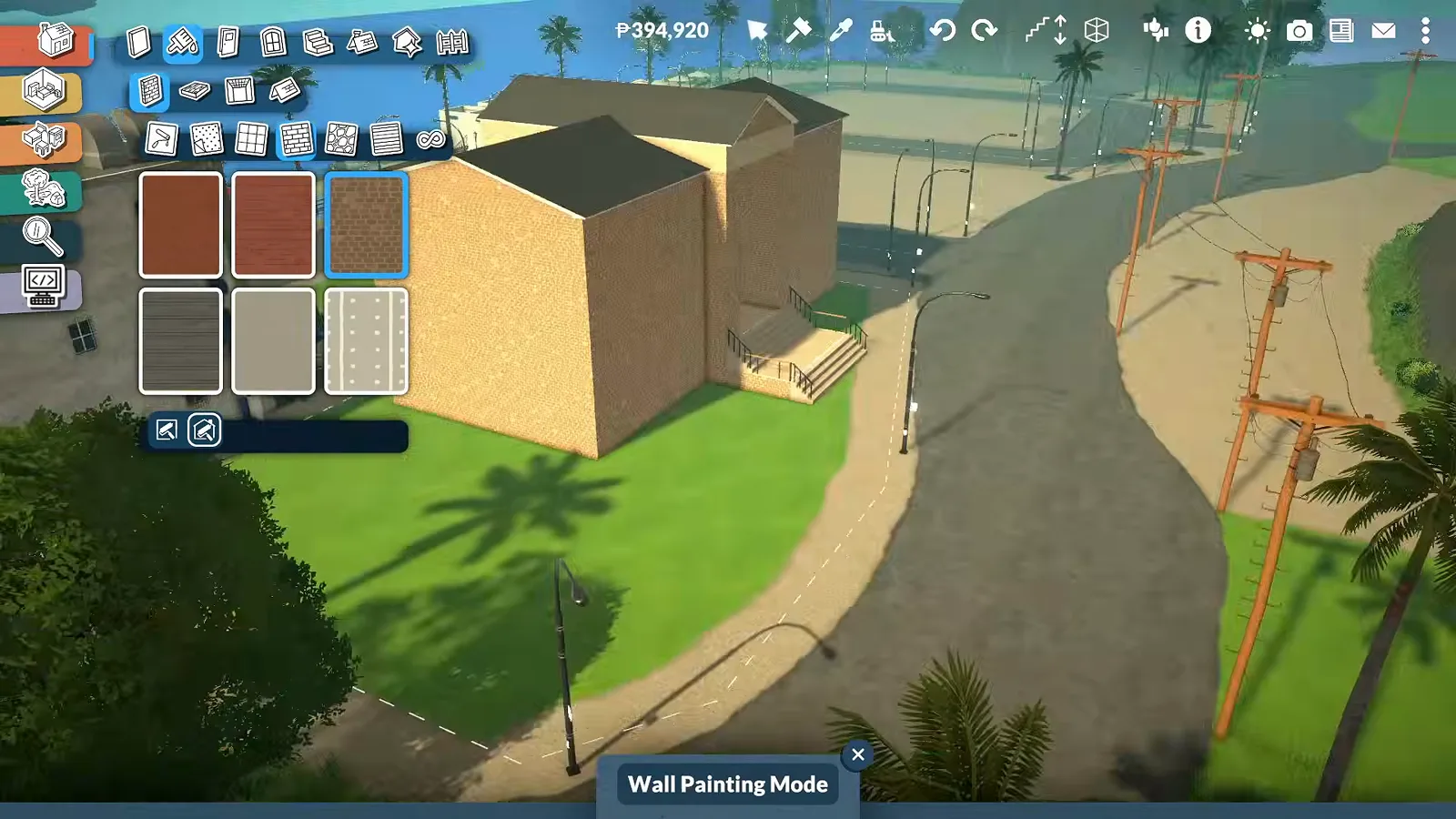 Wall Painting Mode open on the brick Paralives high school while a modern gym extension goes up beside it Wall Painting Mode open on the brick Paralives high school while a modern gym extension goes up beside it