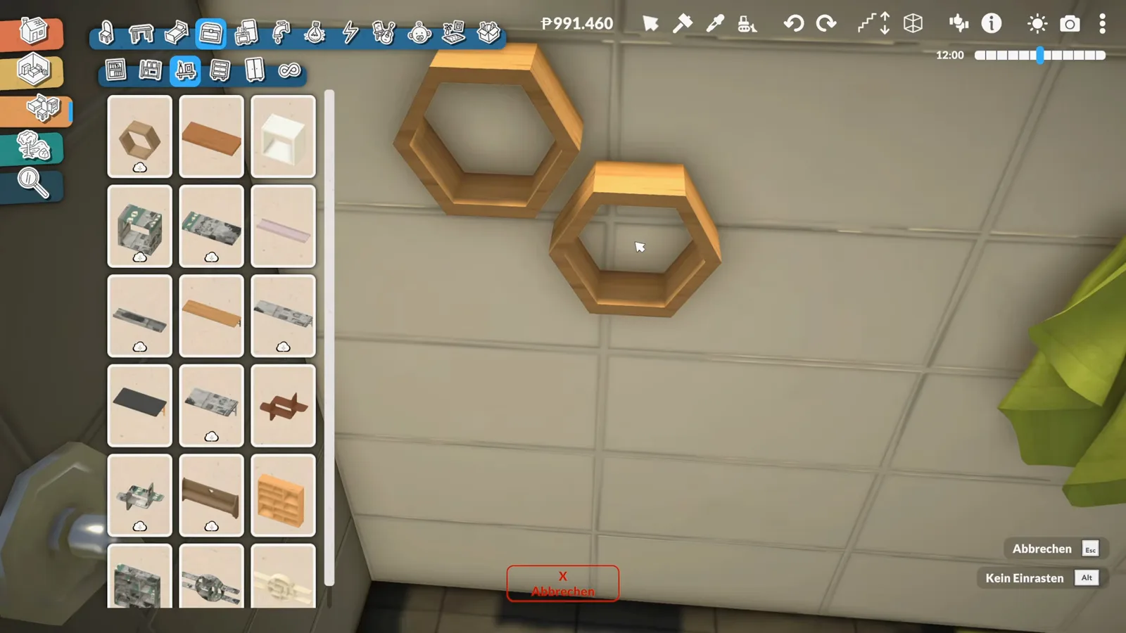 Paralives shelf catalogue open as two hexagon wooden wall shelves and a green towel take their places on the bathroom tiles Paralives shelf catalogue open as two hexagon wooden wall shelves and a green towel take their places on the bathroom tiles