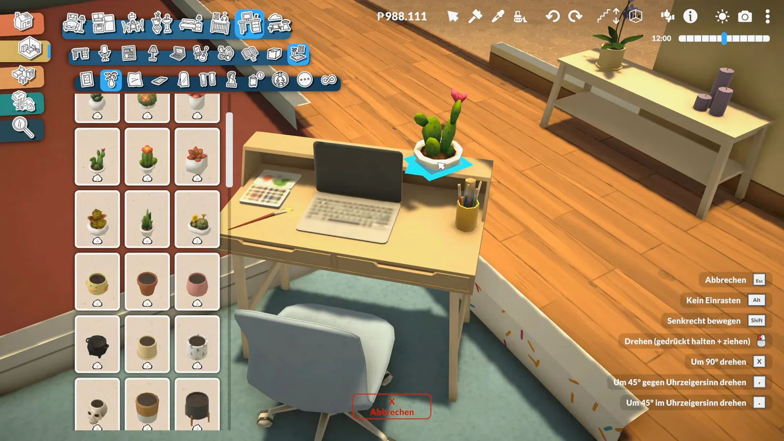 Paralives cactus catalogue open as a laptop and watercolour pad sit on the children's desk and a small cactus pots up on the shelf Paralives cactus catalogue open as a laptop and watercolour pad sit on the children's desk and a small cactus pots up on the shelf