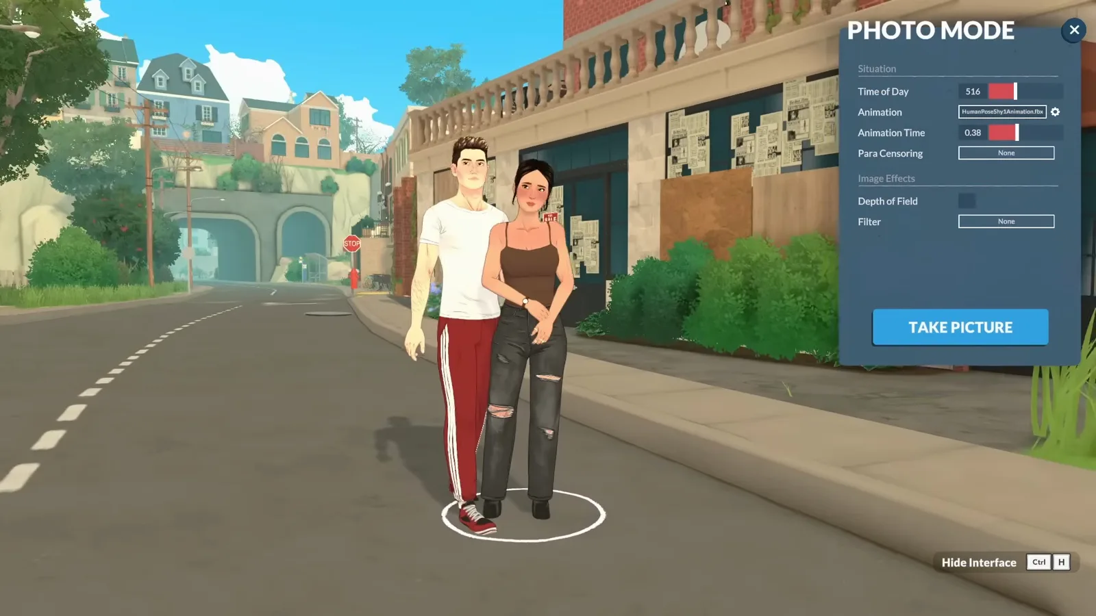 Two Paras placed side by side on a Paralives street during photo mode, staged together for one couple's screenshot