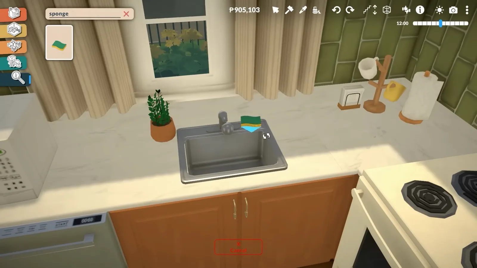 Paralives build-mode catalogue search for the word sponge beside a kitchen sink with a green tile backsplash Paralives build-mode catalogue search for the word sponge beside a kitchen sink with a green tile backsplash
