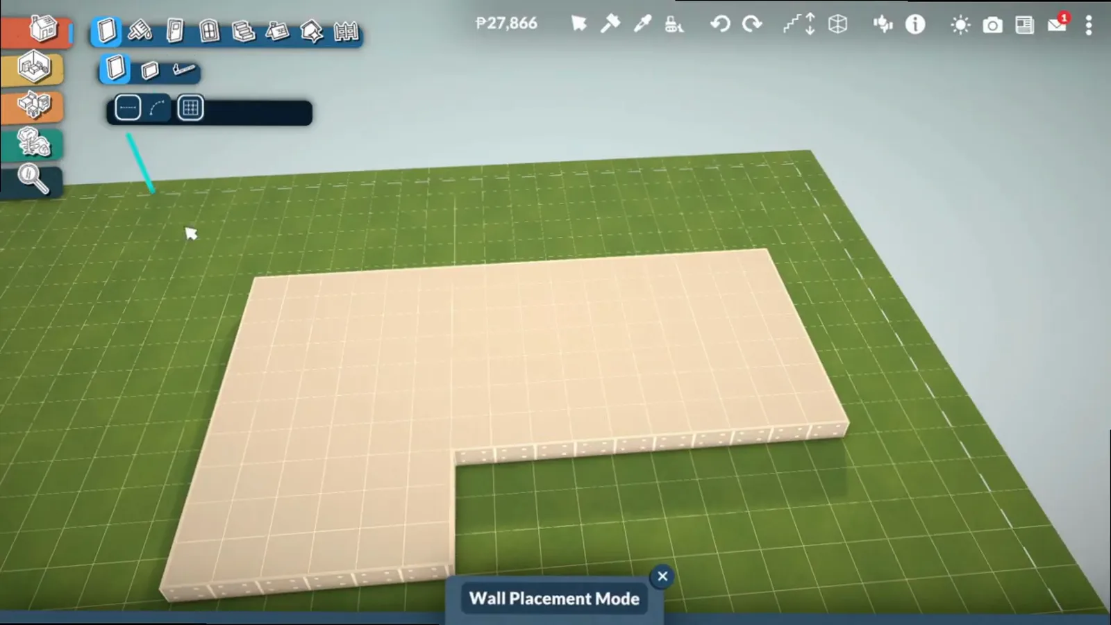 The lowered Paralives shell seen as a tall foundation slab with the future pit recessed inside The lowered Paralives shell seen as a tall foundation slab with the future pit recessed inside