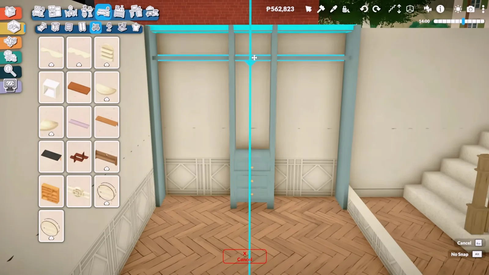 Stretching a clothes rail across the top of combined wardrobe units so Paralives clothes can actually hang in the closet Stretching a clothes rail across the top of combined wardrobe units so Paralives clothes can actually hang in the closet